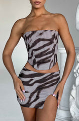 Alina Mini Skirt - Zebra Print Skirt Babyboo Fashion Premium Exclusive Design