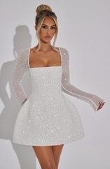 Annabelle Mini Dress - Ivory Dress Babyboo Fashion Premium Exclusive Design