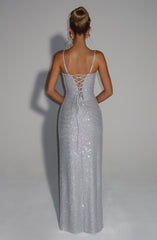 Ashton Maxi Dress - Silver Dress Babyboo Fashion Premium Exclusive Design
