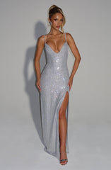 Ashton Maxi Dress - Silver Dress Babyboo Fashion Premium Exclusive Design