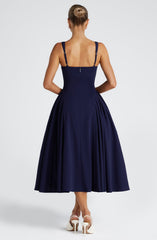Betty Midi Dress - Navy Dress Babyboo Fashion Premium Exclusive Design