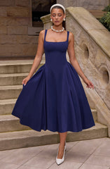 Betty Midi Dress - Navy Dress Babyboo Fashion Premium Exclusive Design