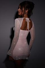 Brea Mini Dress - Baby Pink Sparkle Dress Babyboo Fashion Premium Exclusive Design