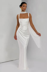Calanthe Maxi Dress - Ivory Dress Babyboo Fashion Premium Exclusive Design