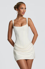 Cornelia Mini Dress - Ivory Dress Babyboo Fashion Premium Exclusive Design
