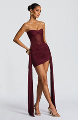 Fiorella Mini Dress - Cherry Lacquer Dress Babyboo Fashion Premium Exclusive Design
