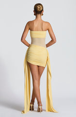 Fiorella Mini Dress - Lemon Dress Babyboo Fashion Premium Exclusive Design