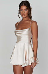 Florence Playsuit - Champagne Playsuit Babyboo Fashion Premium Exclusive Design