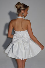 Georgette Mini Dress - Ivory Dress Babyboo Fashion Premium Exclusive Design