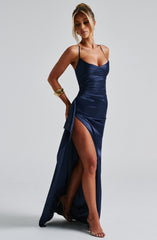 Helen Maxi Dress - Navy Dress Babyboo Fashion Premium Exclusive Design