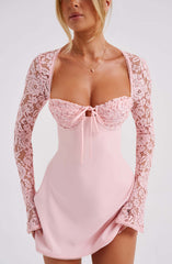 Jacinta Mini Dress - Blush Dress Babyboo Fashion Premium Exclusive Design