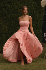 Jillian Maxi Dress - Peach Dress Babyboo Fashion Premium Exclusive Design