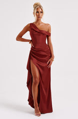 Juliene Maxi Dress - Rust Dress Babyboo Fashion Premium Exclusive Design