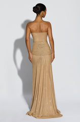 Paula Maxi Dress - Gold Sparkle Dress Babyboo Fashion Premium Exclusive Design