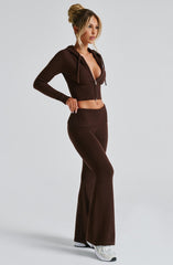 Portia Knit Pants - Chocolate Pants Babyboo Fashion Premium Exclusive Design