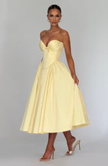 Prim Midi Dress - Lemon Dress Babyboo Fashion Premium Exclusive Design