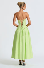 Salma Midi Dress - Lime Dress Babyboo Fashion Premium Exclusive Design
