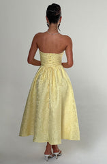 Saoirse Midi Dress - Lemon Dress Babyboo Fashion Premium Exclusive Design
