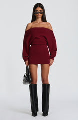 Sawyer Mini Dress - Burgundy Dress Babyboo Fashion Premium Exclusive Design