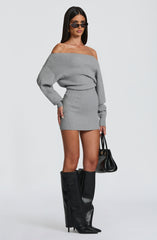 Sawyer Mini Dress - Light Grey Dress Babyboo Fashion Premium Exclusive Design