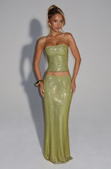 Serena Top - Olive Tops Babyboo Fashion Premium Exclusive Design