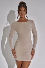 Tennesse Mini Dress - Nude Dress Babyboo Fashion Premium Exclusive Design