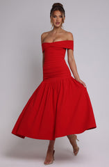 Wilhelmina Midaxi Dress - Red Dress Babyboo Fashion Premium Exclusive Design