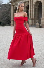 Wilhelmina Midaxi Dress - Red Dress Babyboo Fashion Premium Exclusive Design