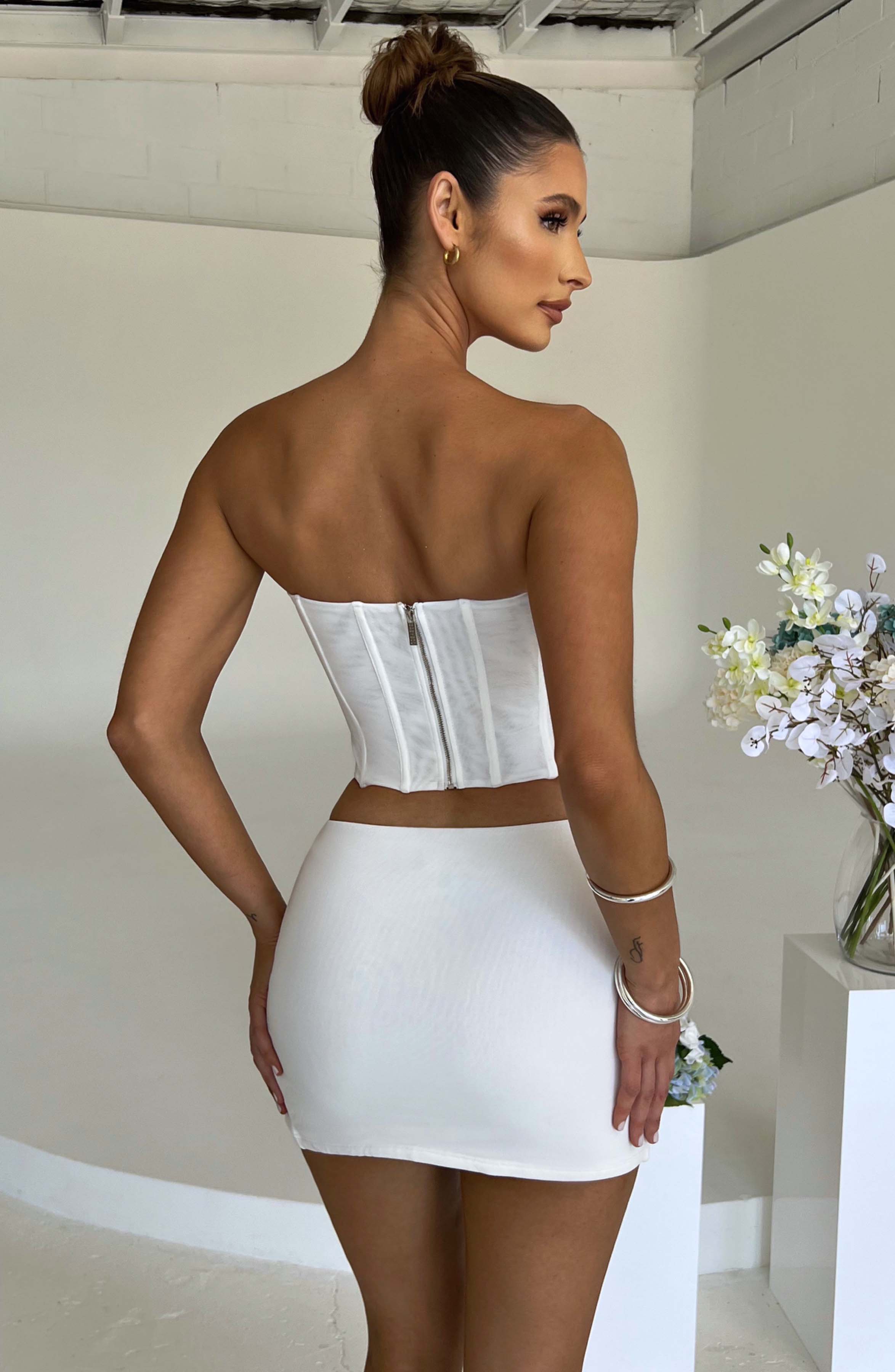 Alina Mini Skirt - White Skirt Babyboo Fashion Premium Exclusive Design