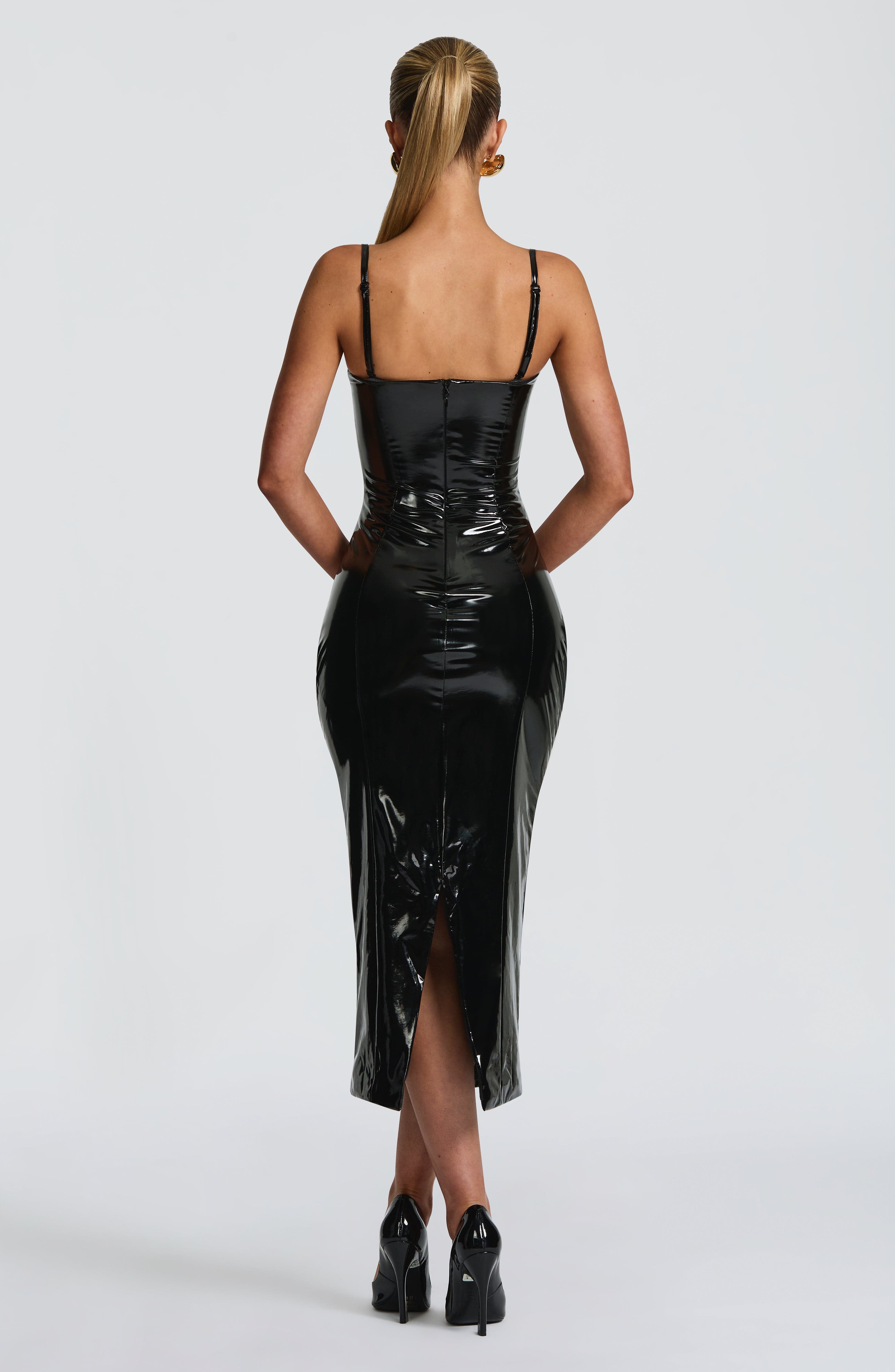 Amala Midi Dress - Black Dress Babyboo Fashion Premium Exclusive Design