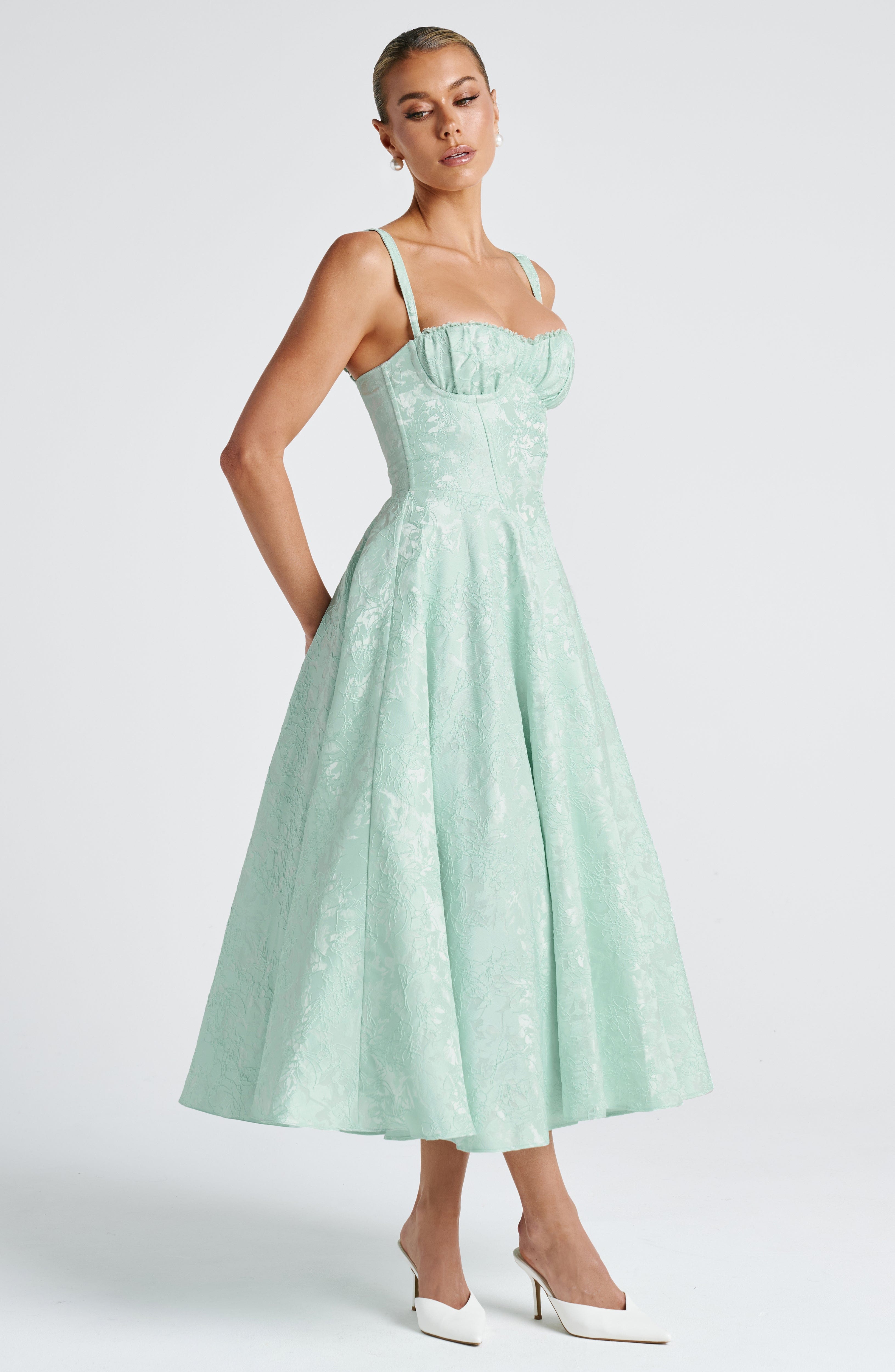 Amity Midi Dress - Mint Dress Babyboo Fashion Premium Exclusive Design