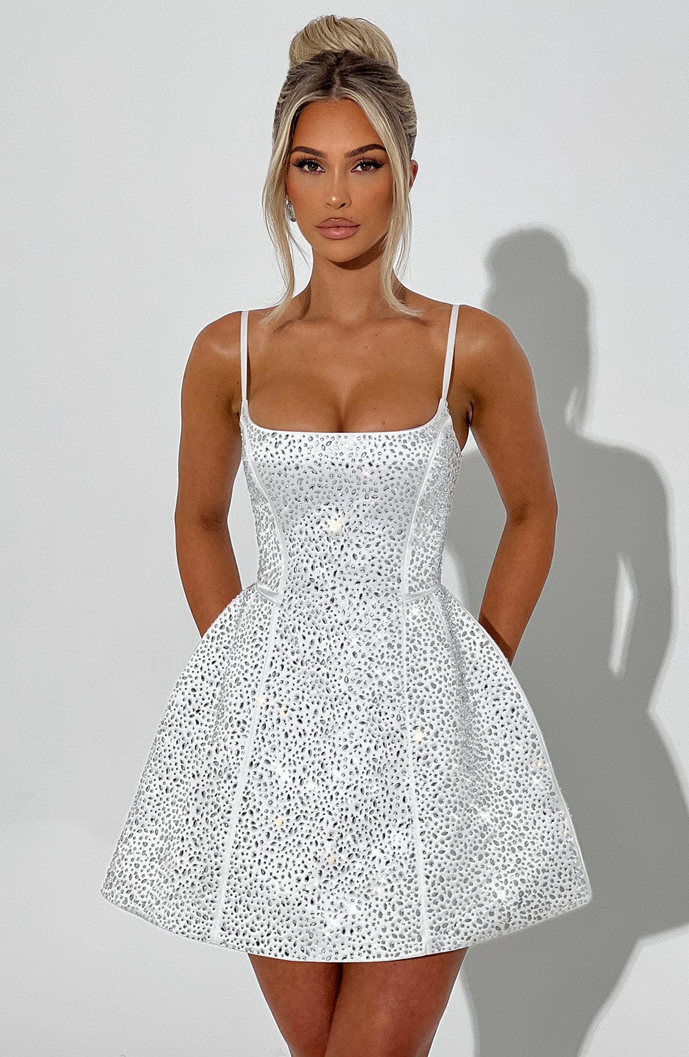 Angelique Mini Dress - Ivory Dress Babyboo Fashion Premium Exclusive Design