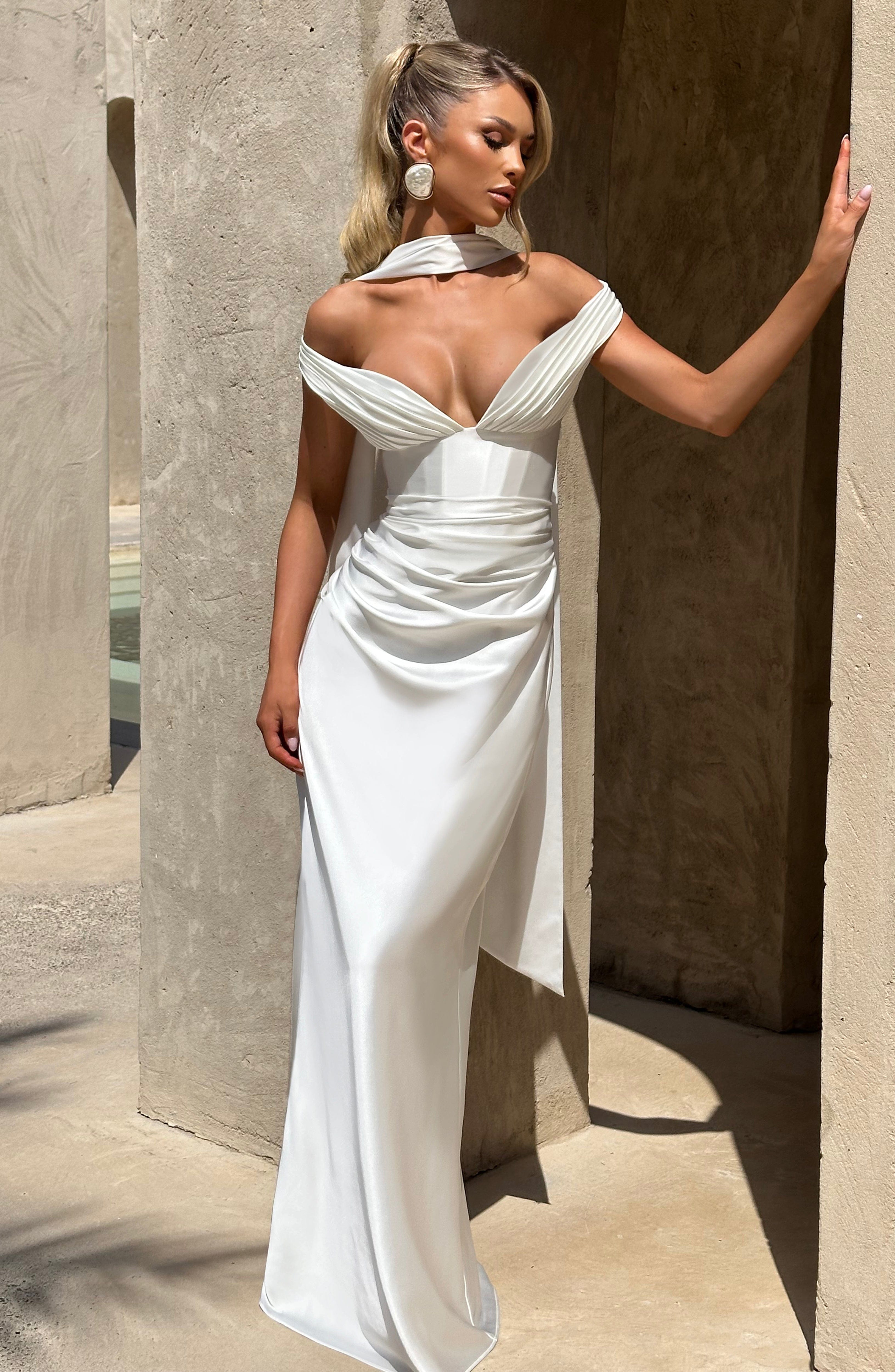 Aurelia Maxi Dress - Ivory Dress Babyboo Fashion Premium Exclusive Design