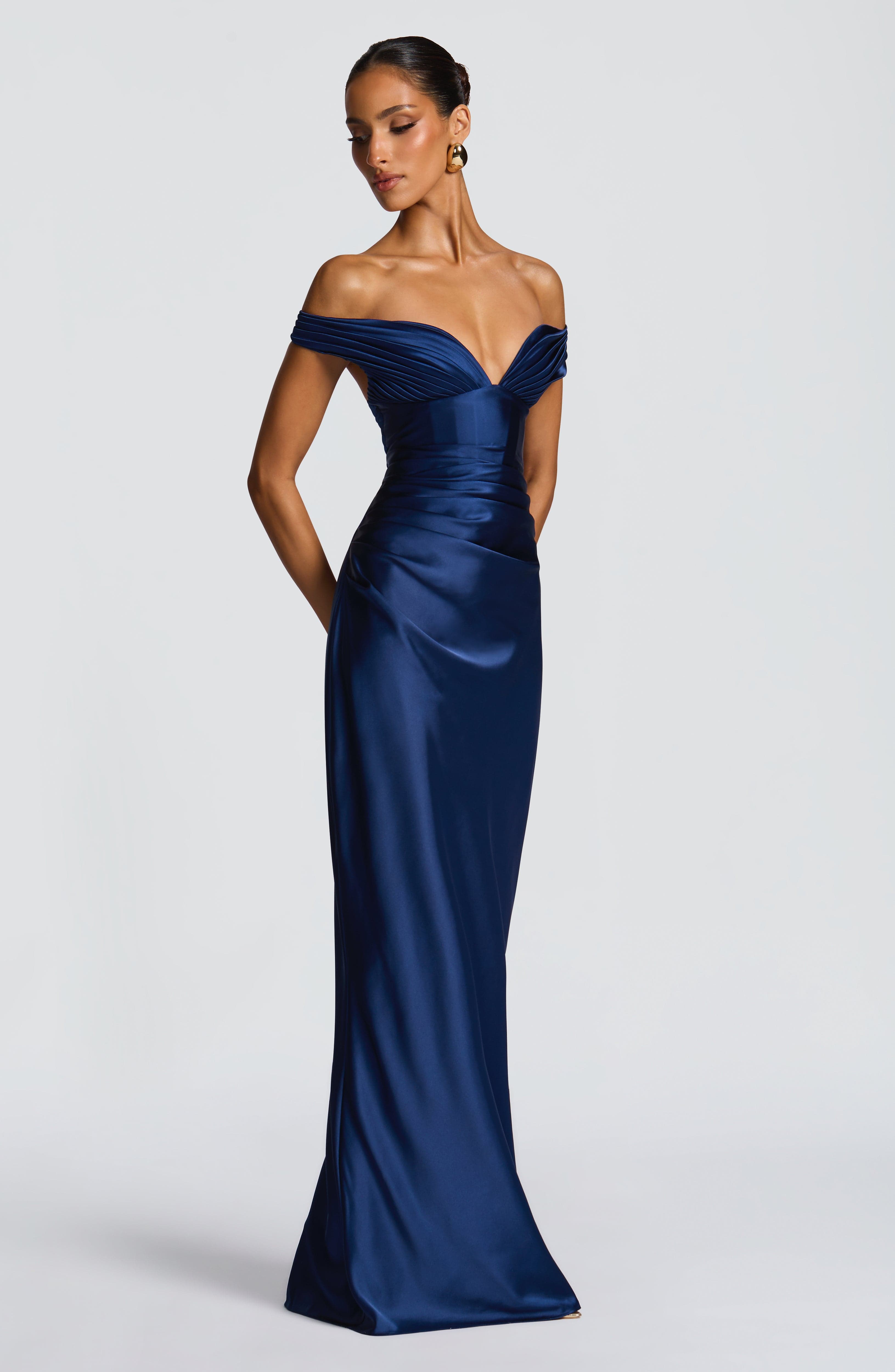 Aurelia Maxi Dress - Navy Dress Babyboo Fashion Premium Exclusive Design
