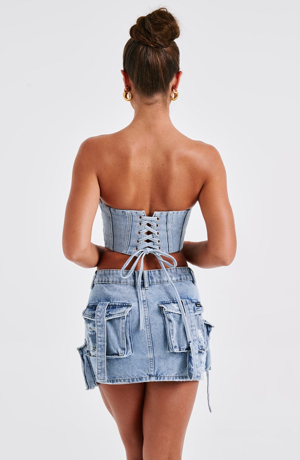 Billie Mini Skirt - Blue Wash Skirt Babyboo Fashion Premium Exclusive Design