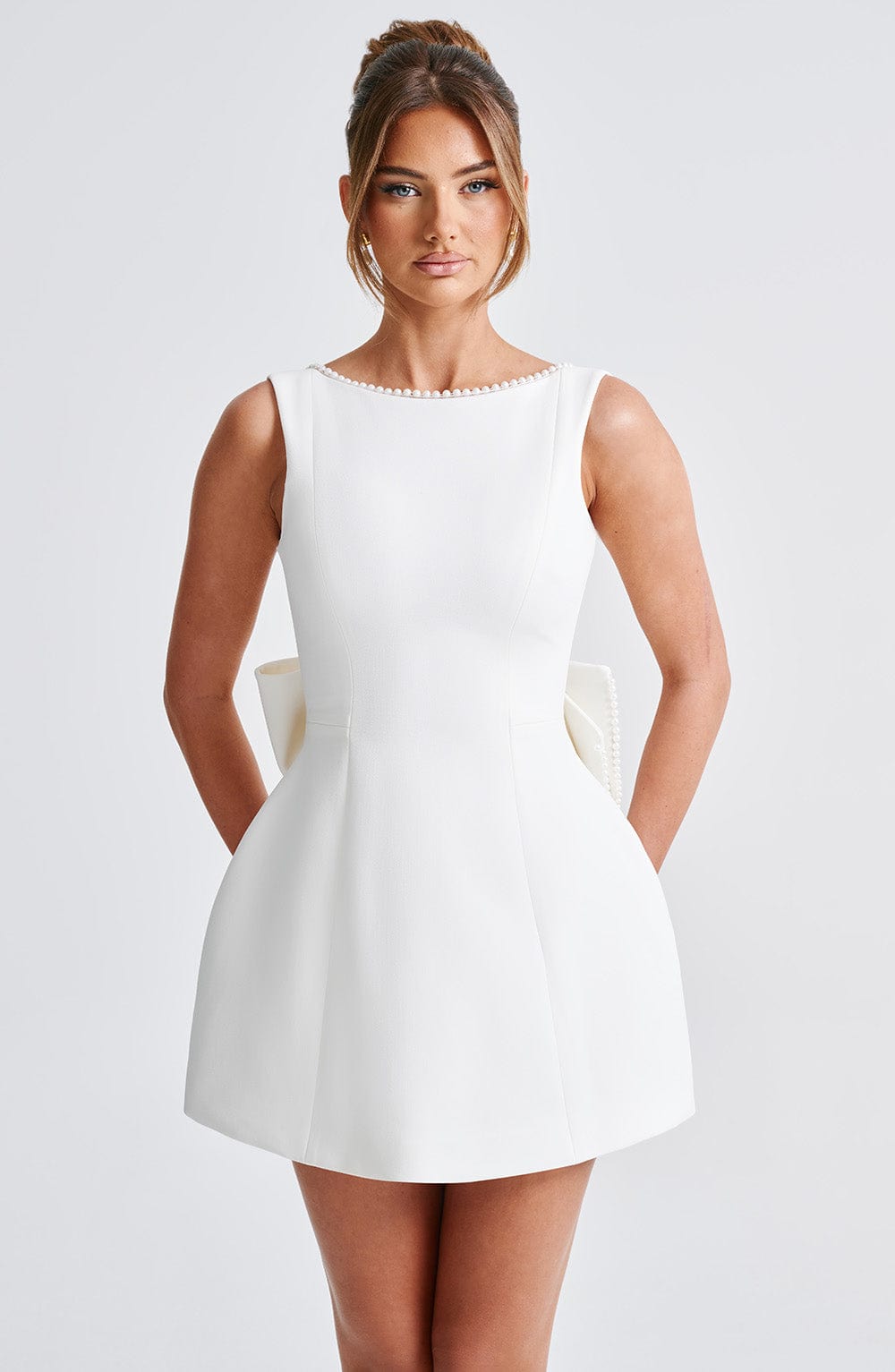 Carrie Mini Dress - Ivory Dress Babyboo Fashion Premium Exclusive Design