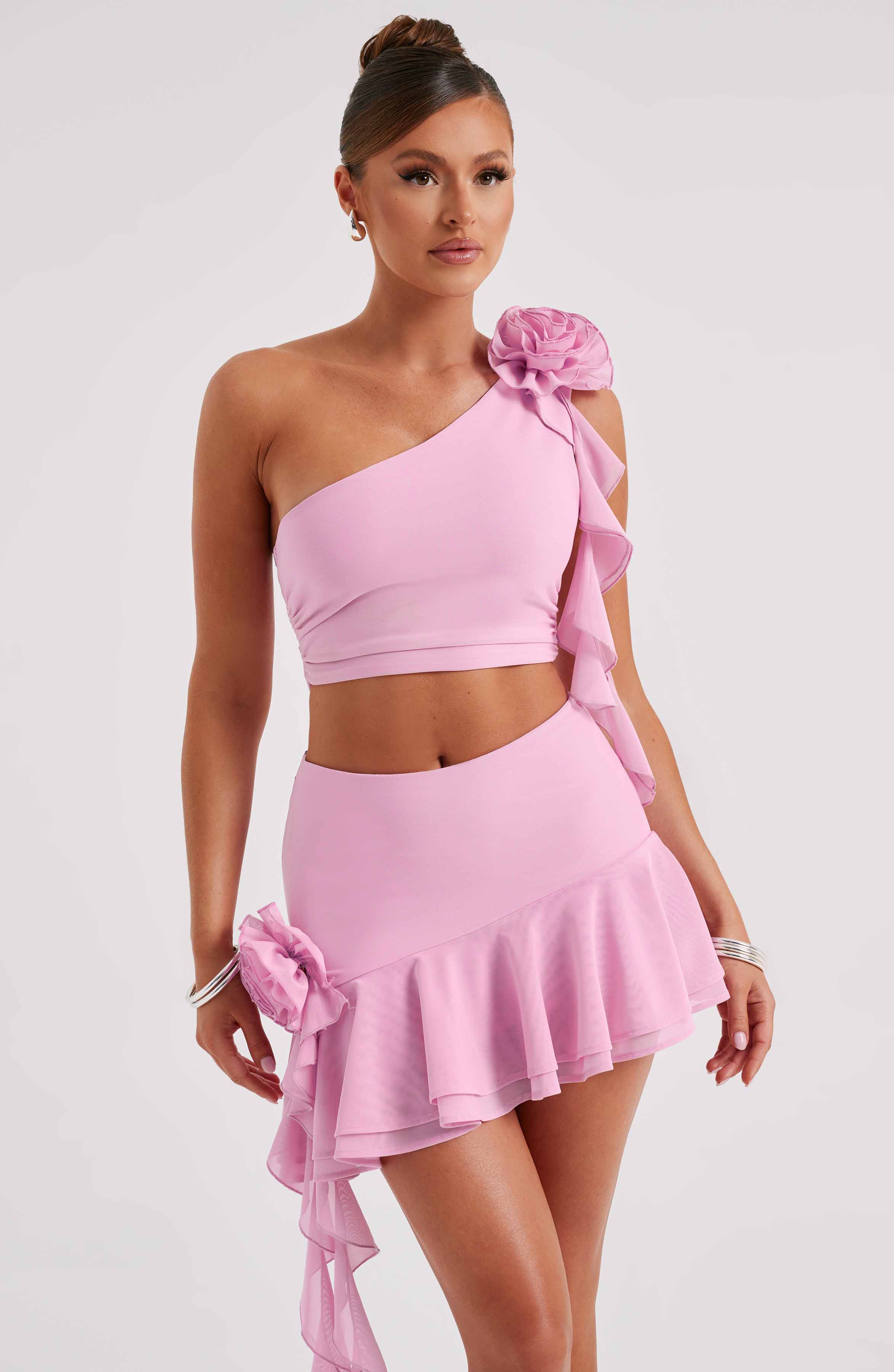 Daina Mini Skirt - Pink Skirt Babyboo Fashion Premium Exclusive Design