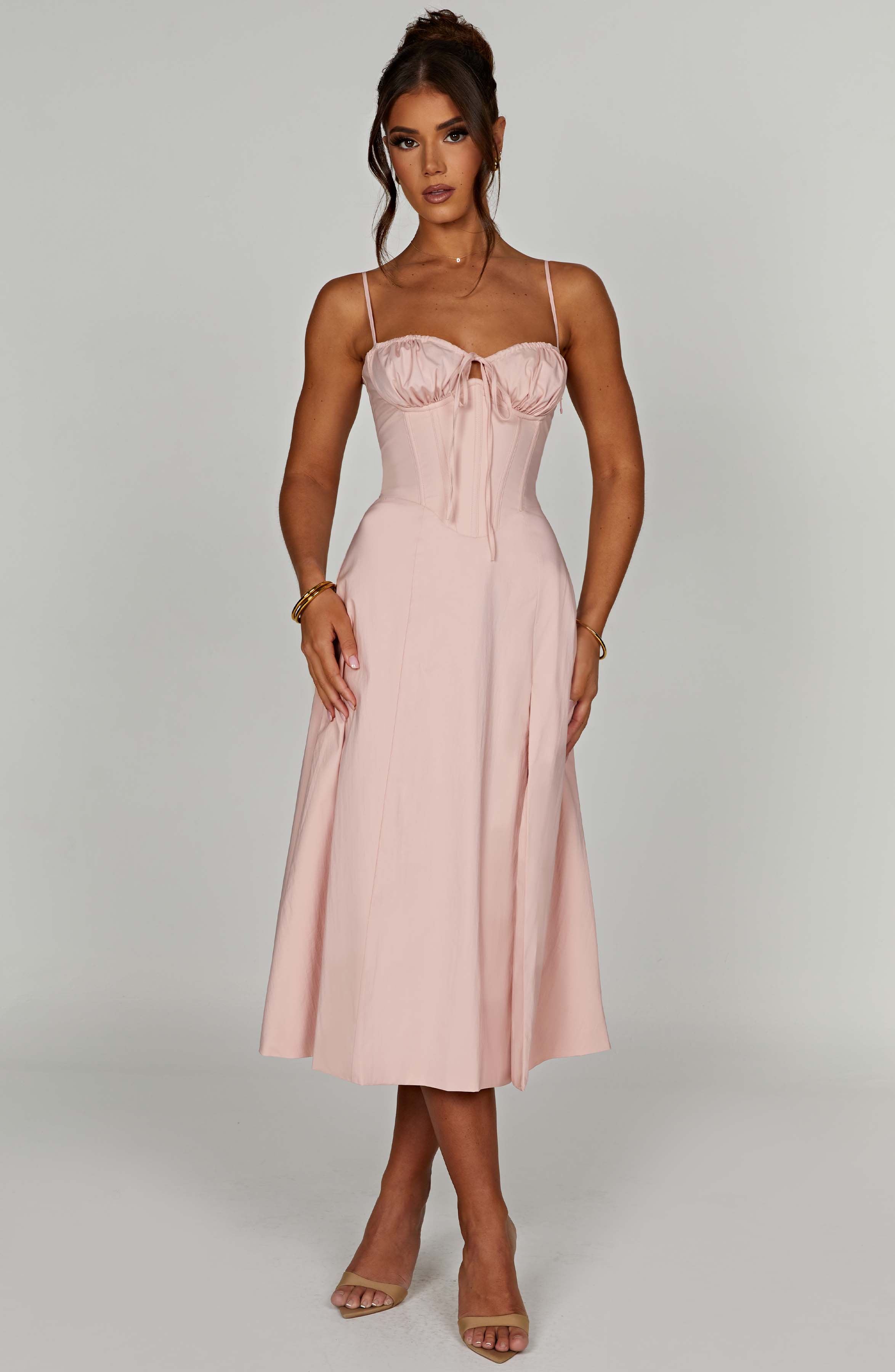 Deanna Midi Dress - Blush Dress Babyboo Fashion Premium Exclusive Design