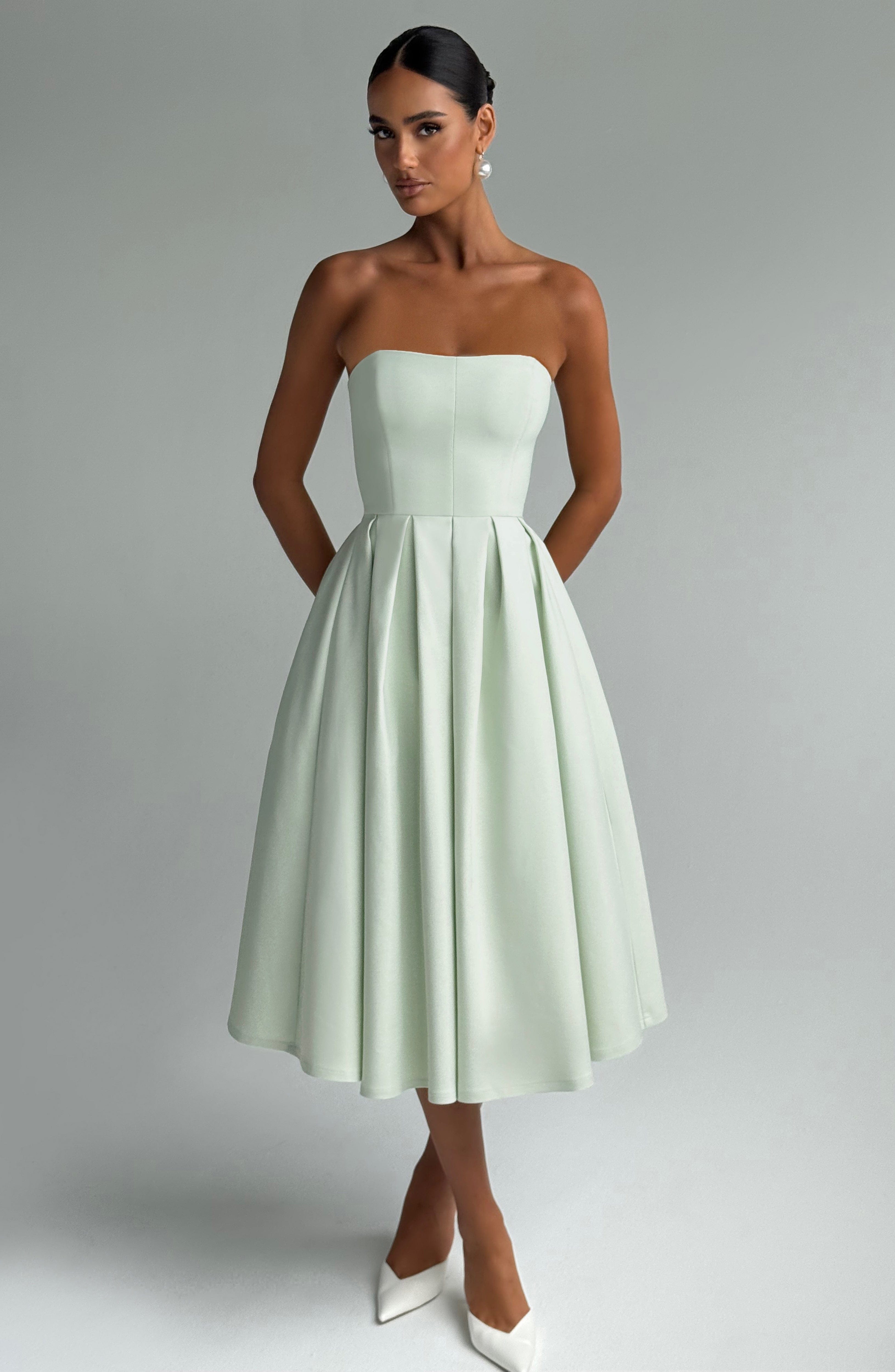 Edith Midi Dress - Mint Dress Babyboo Fashion Premium Exclusive Design