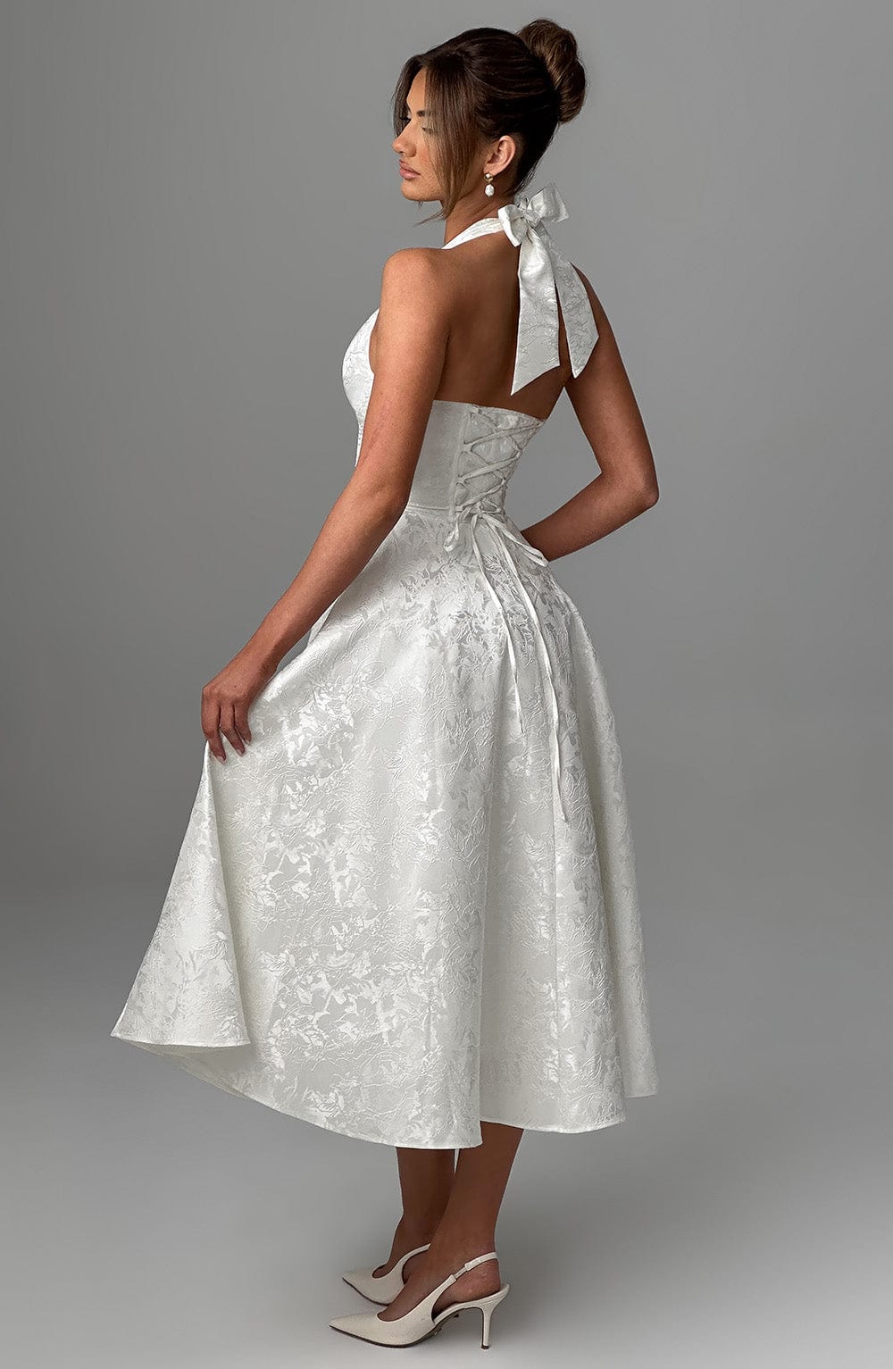 Effie Midi Dress - Ivory Dress Babyboo Fashion Premium Exclusive Design