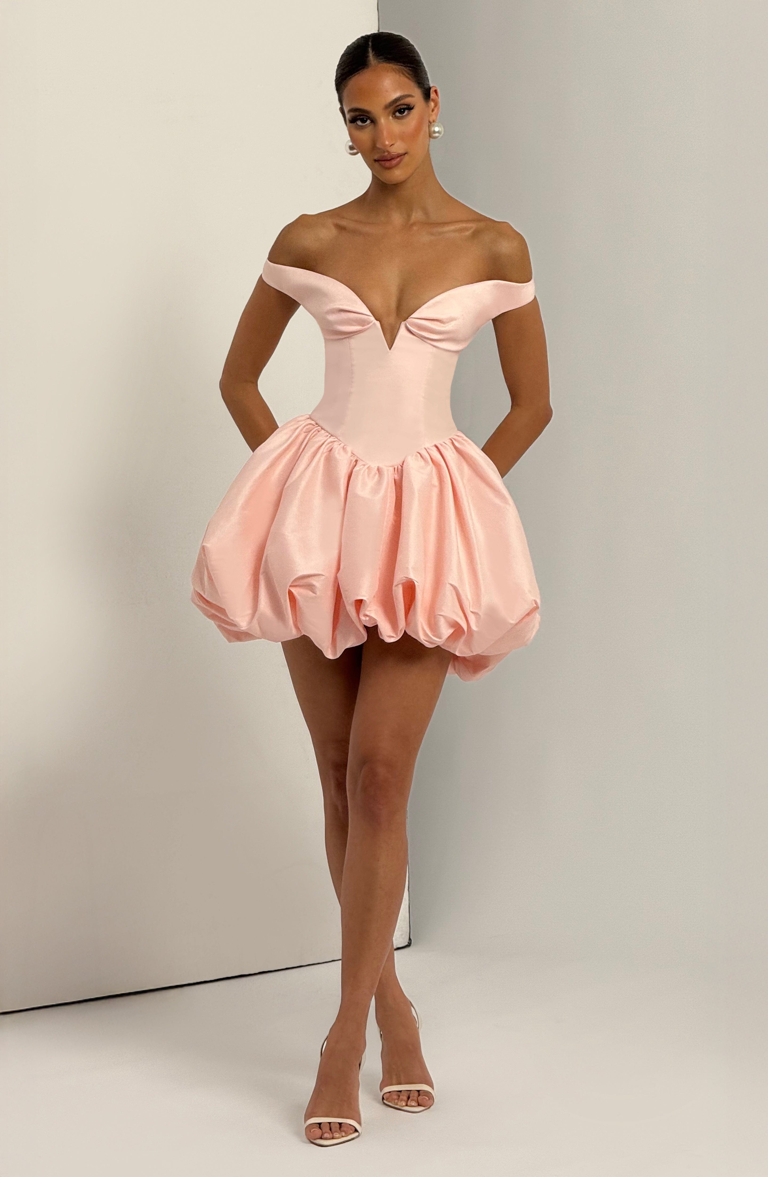 Eileen Mini Dress - Blush Dress Babyboo Fashion Premium Exclusive Design