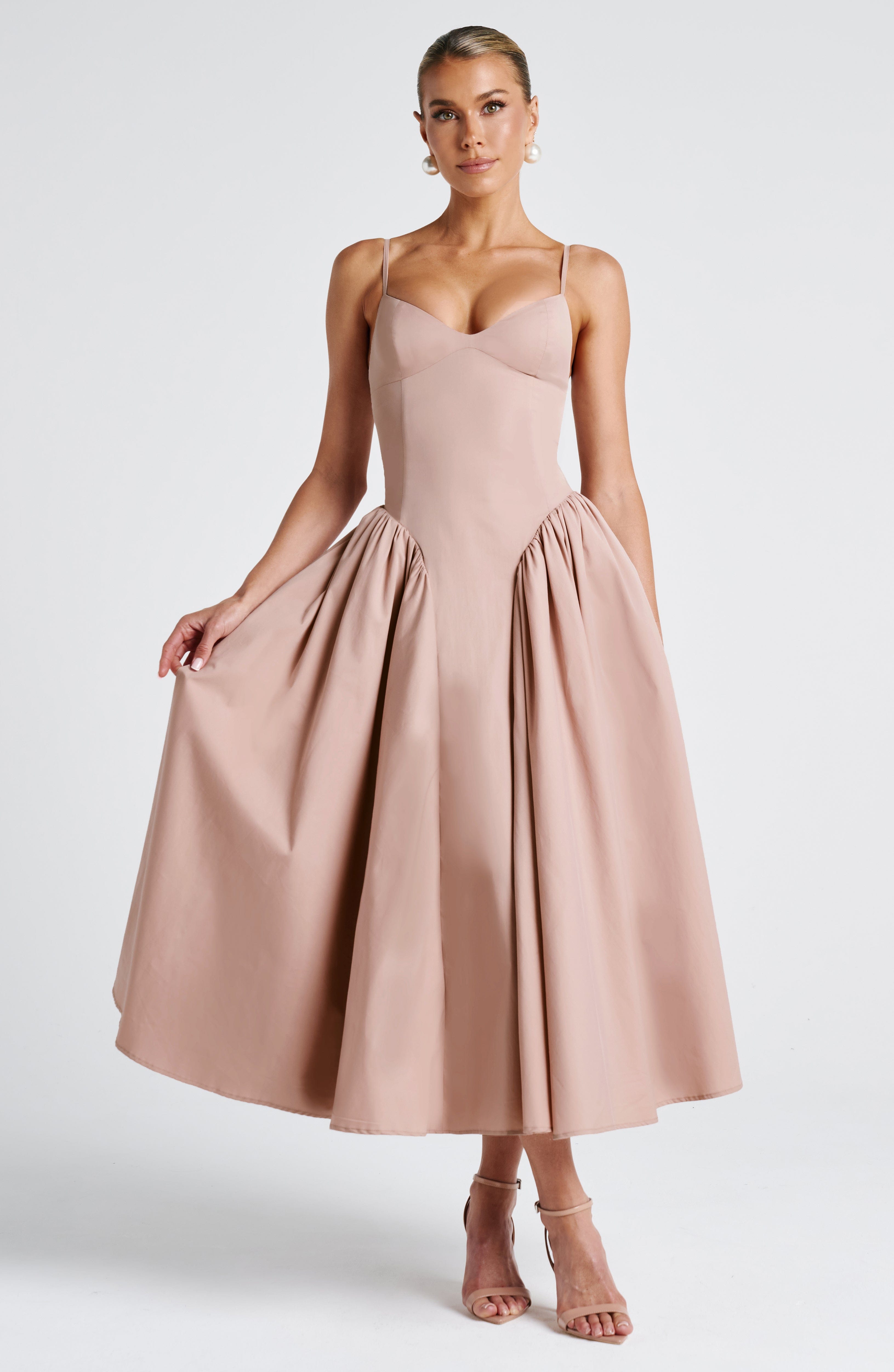 Emerson Midi Dress - Clay Dress Babyboo Fashion Premium Exclusive Design