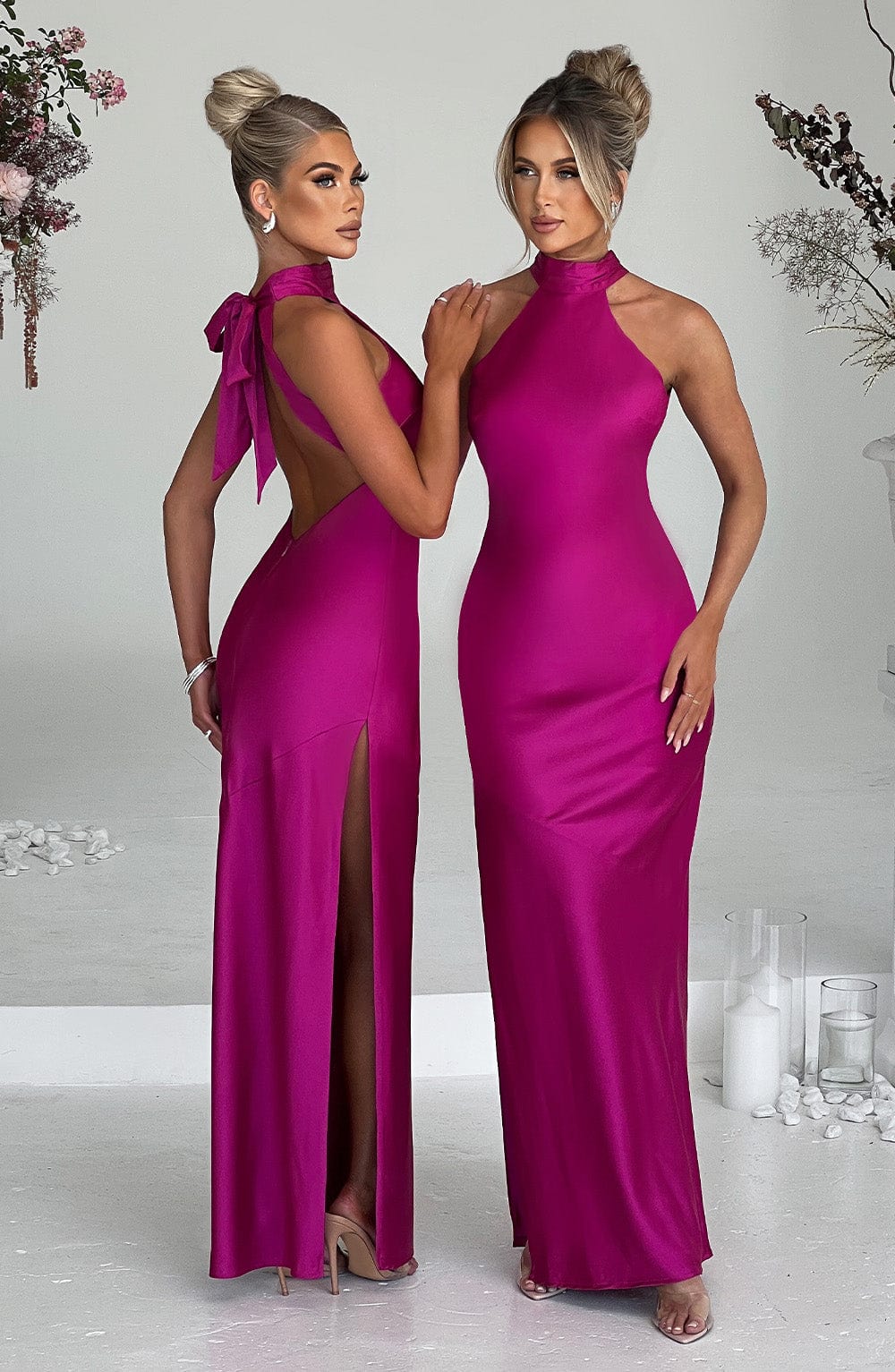 Etta Maxi Dress - Hot Pink Dress Babyboo Fashion Premium Exclusive Design