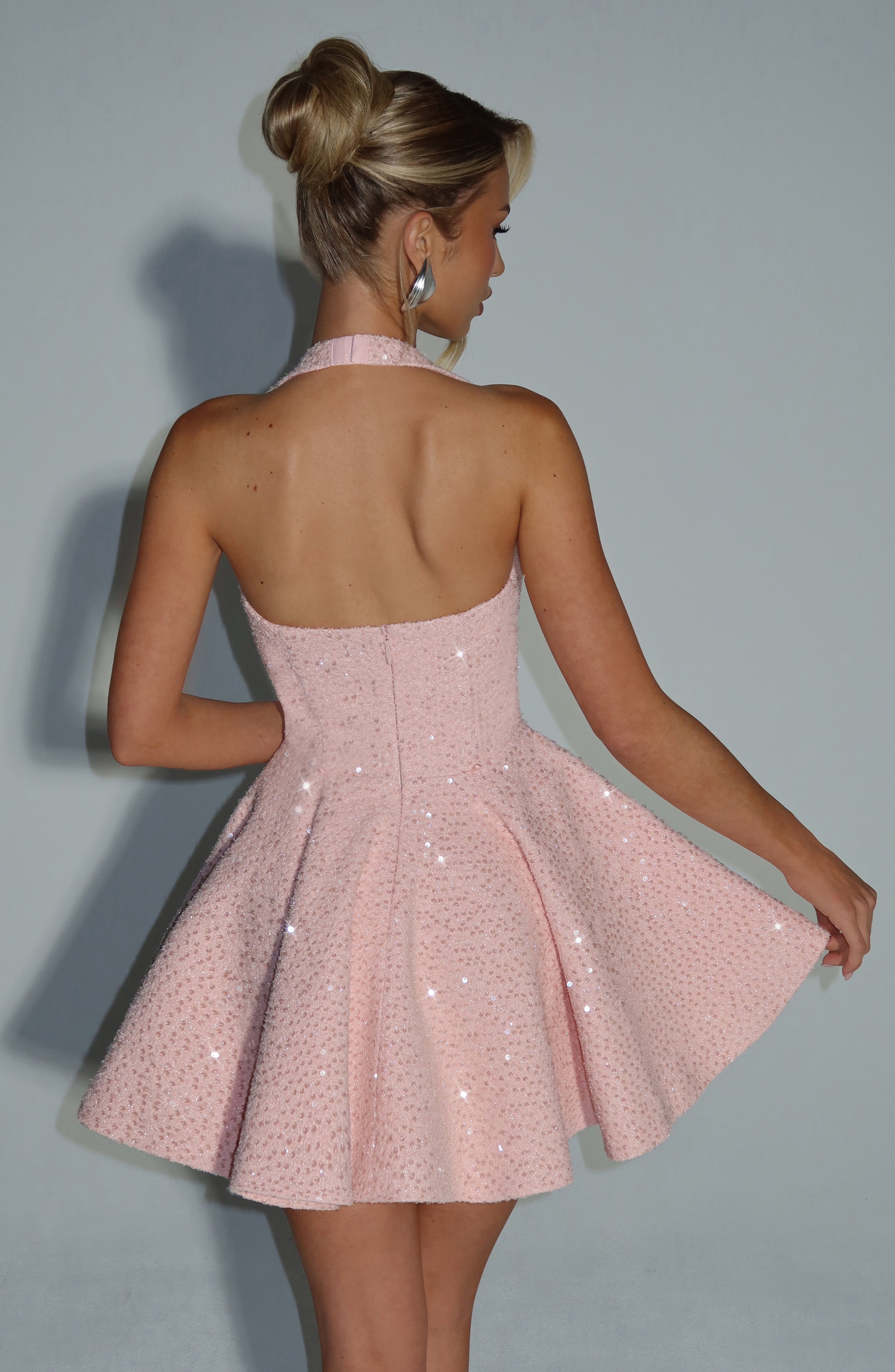 Georgette Mini Dress - Blush Dress Babyboo Fashion Premium Exclusive Design