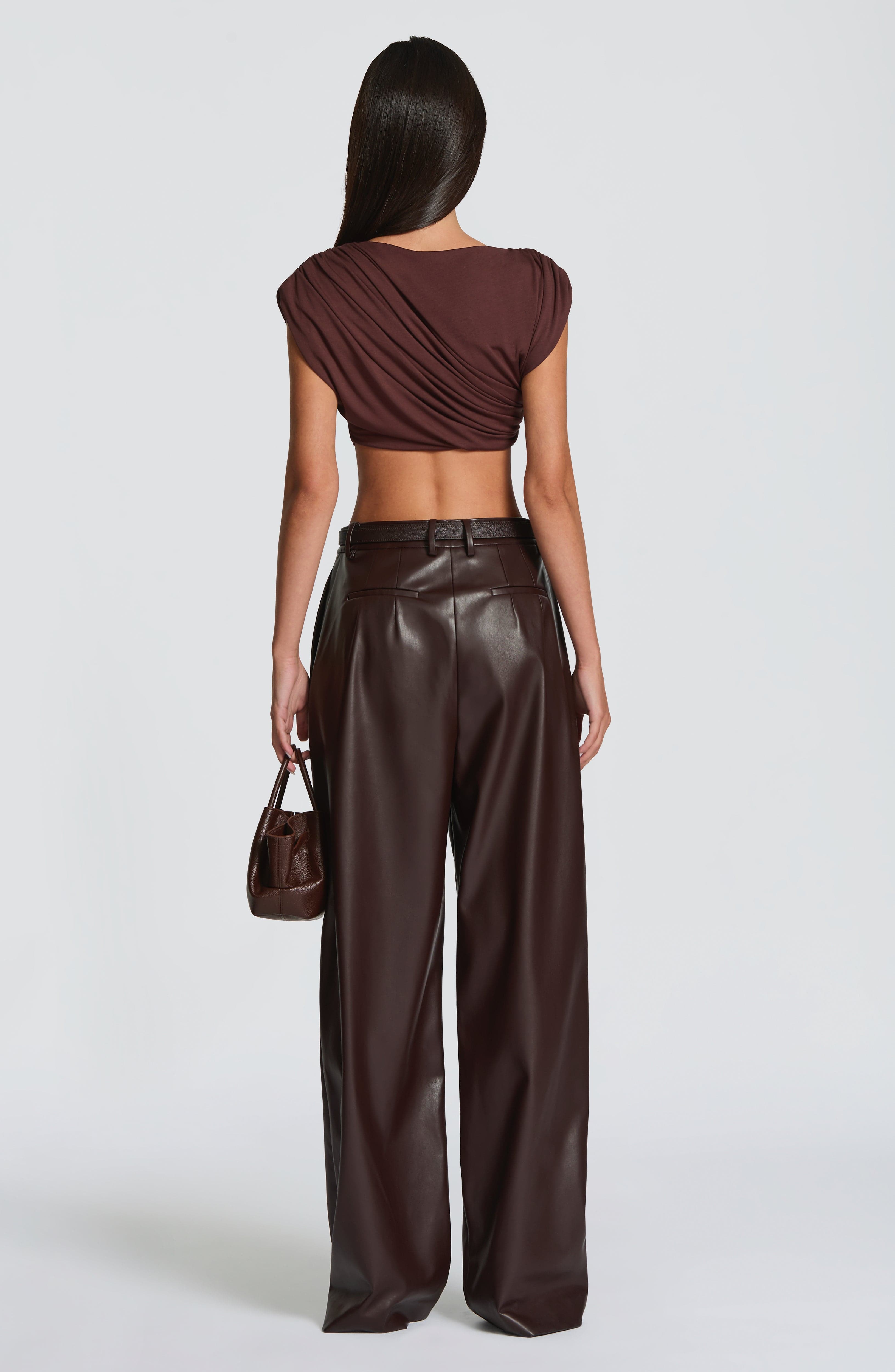 Glenda Pants - Plum Brown Pants Babyboo Fashion Premium Exclusive Design