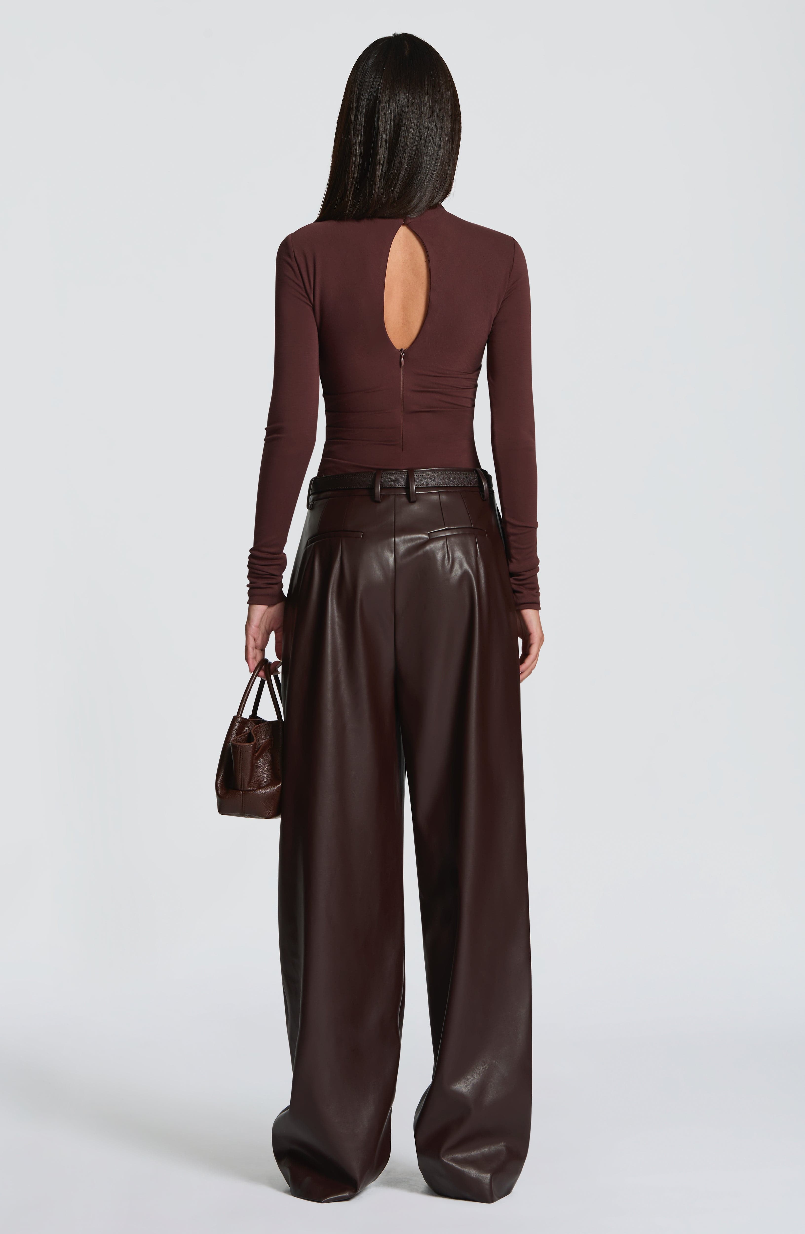 Glenda Pants - Plum Brown Pants Babyboo Fashion Premium Exclusive Design