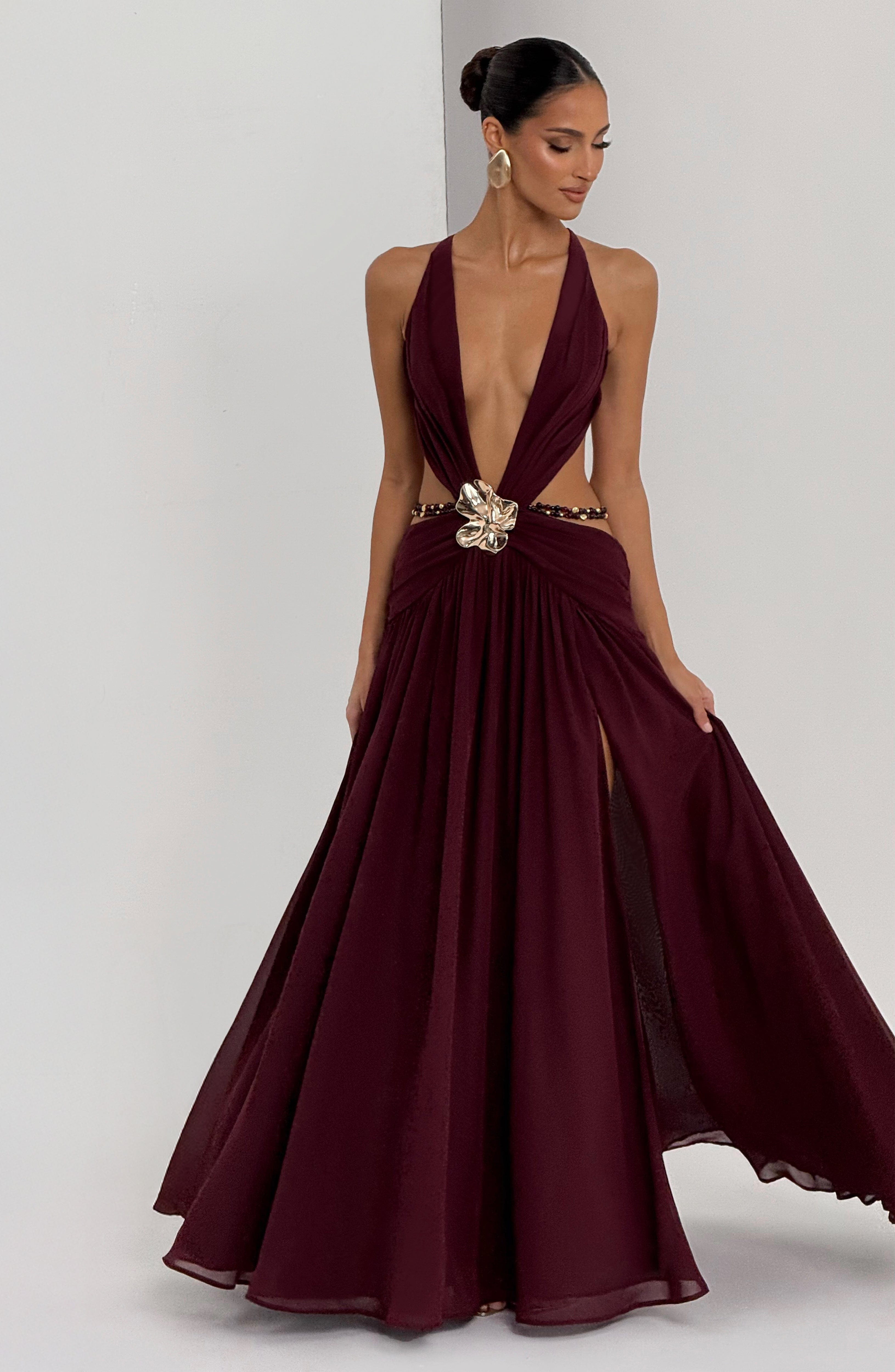Indianna Maxi Dress - Cherry Lacquer Dress Babyboo Fashion Premium Exclusive Design