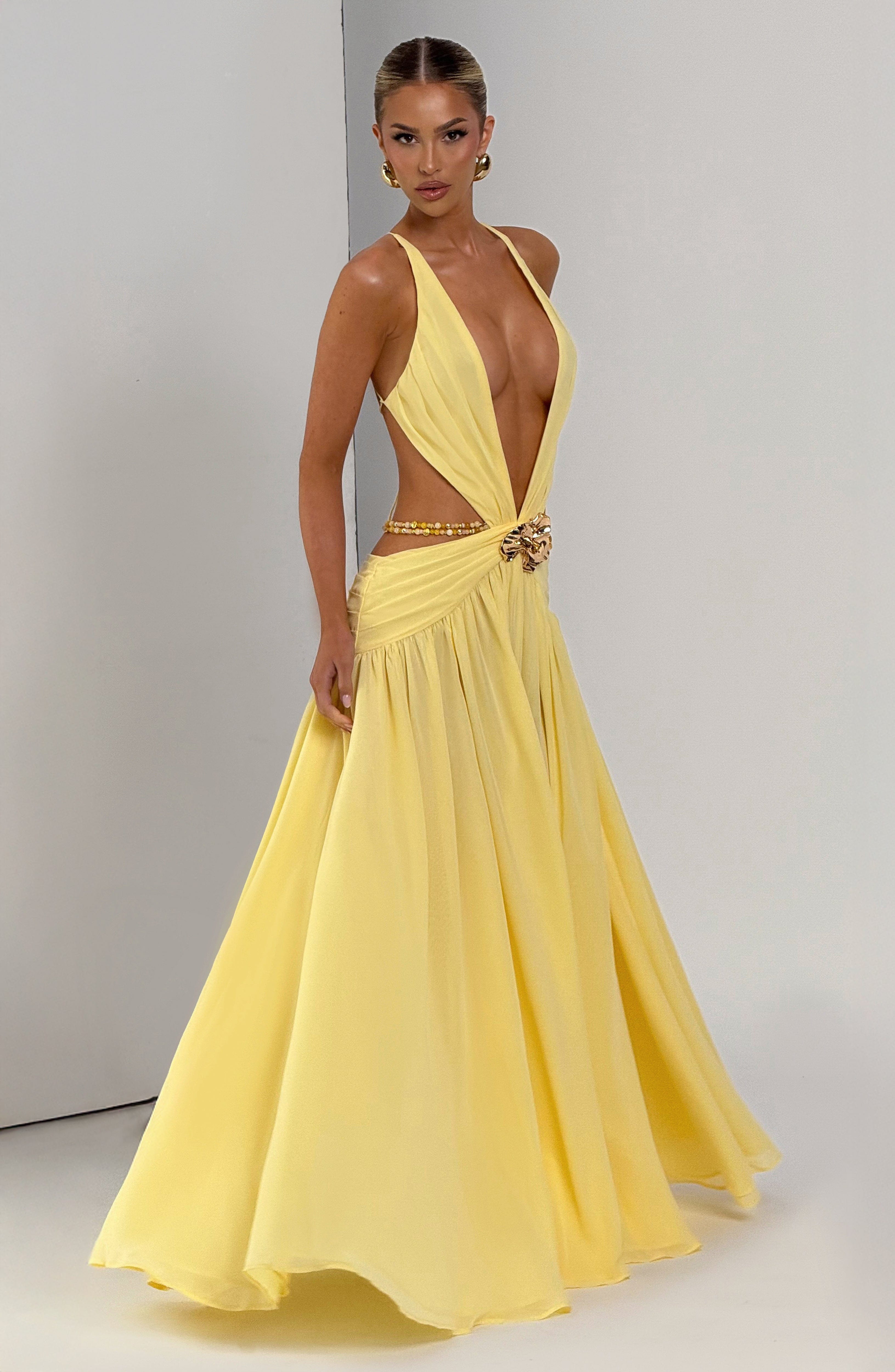 Indianna Maxi Dress - Lemon Dress Babyboo Fashion Premium Exclusive Design