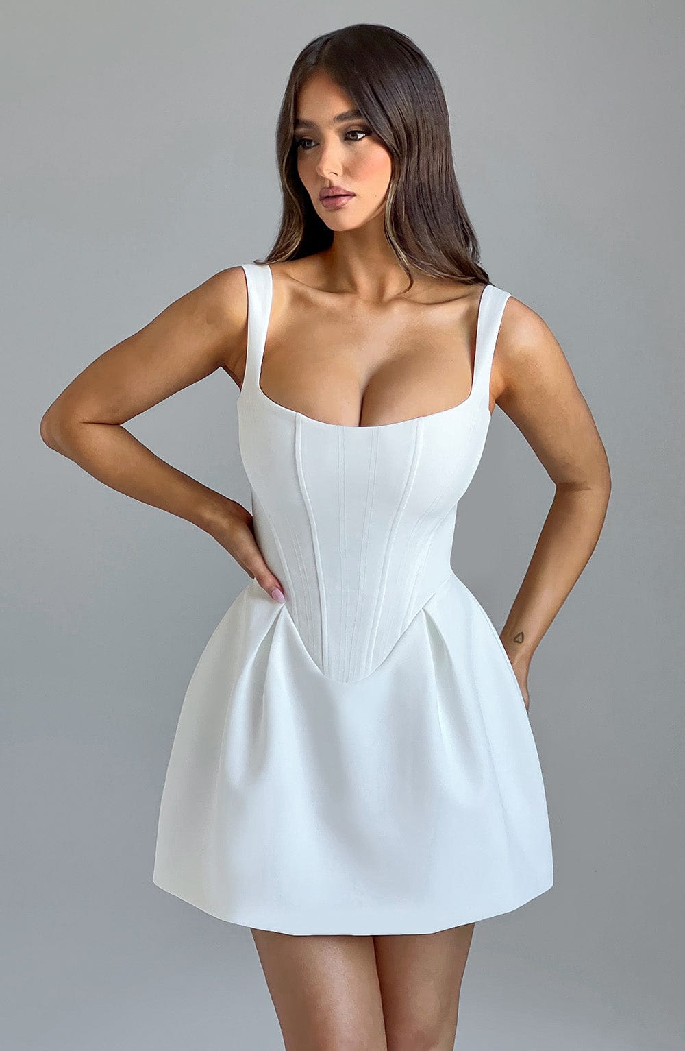 Janiyah Mini Dress - Ivory Dress Babyboo Fashion Premium Exclusive Design