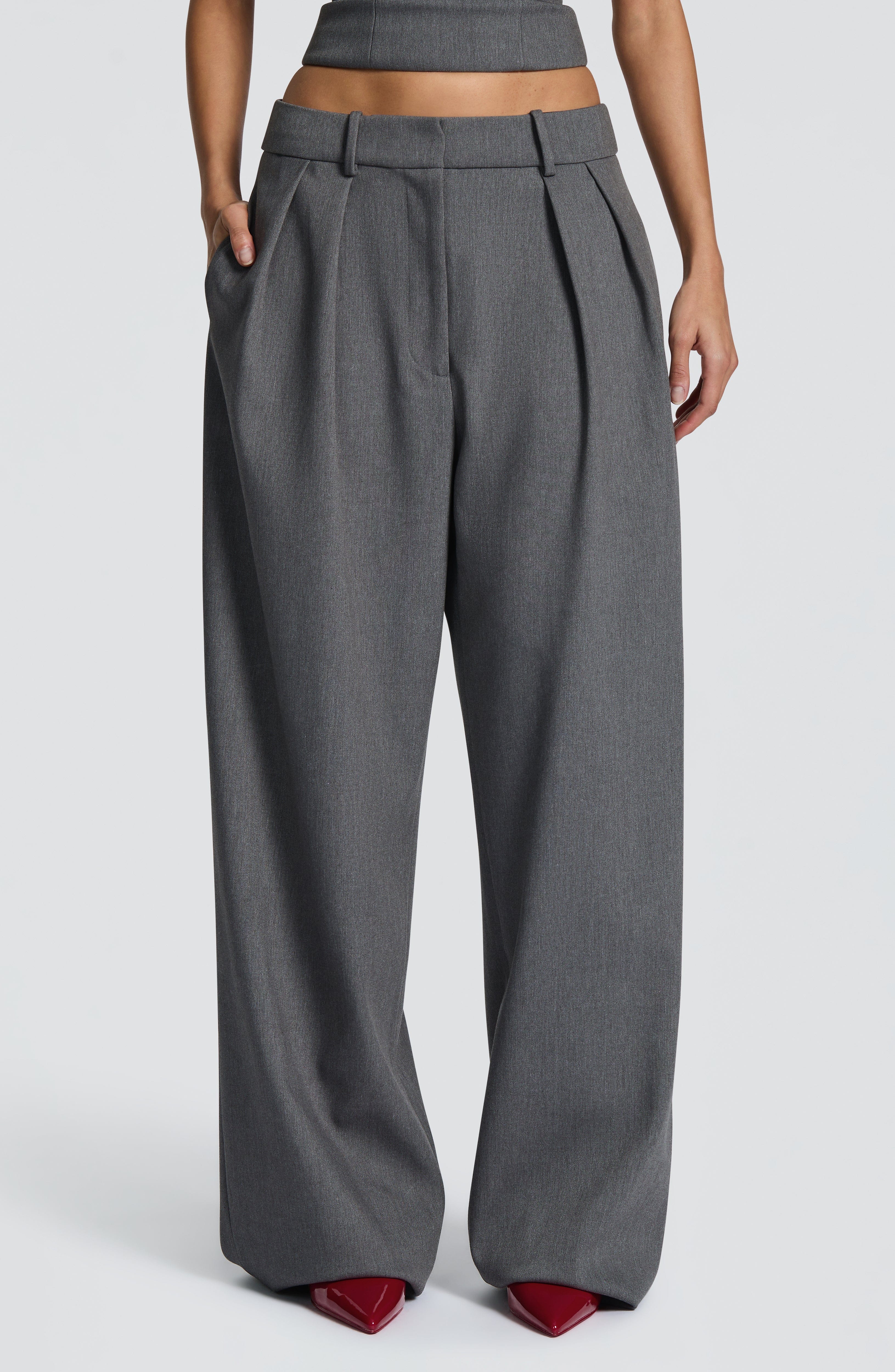 Kirsty Pants - Grey Marl Pants Babyboo Fashion Premium Exclusive Design